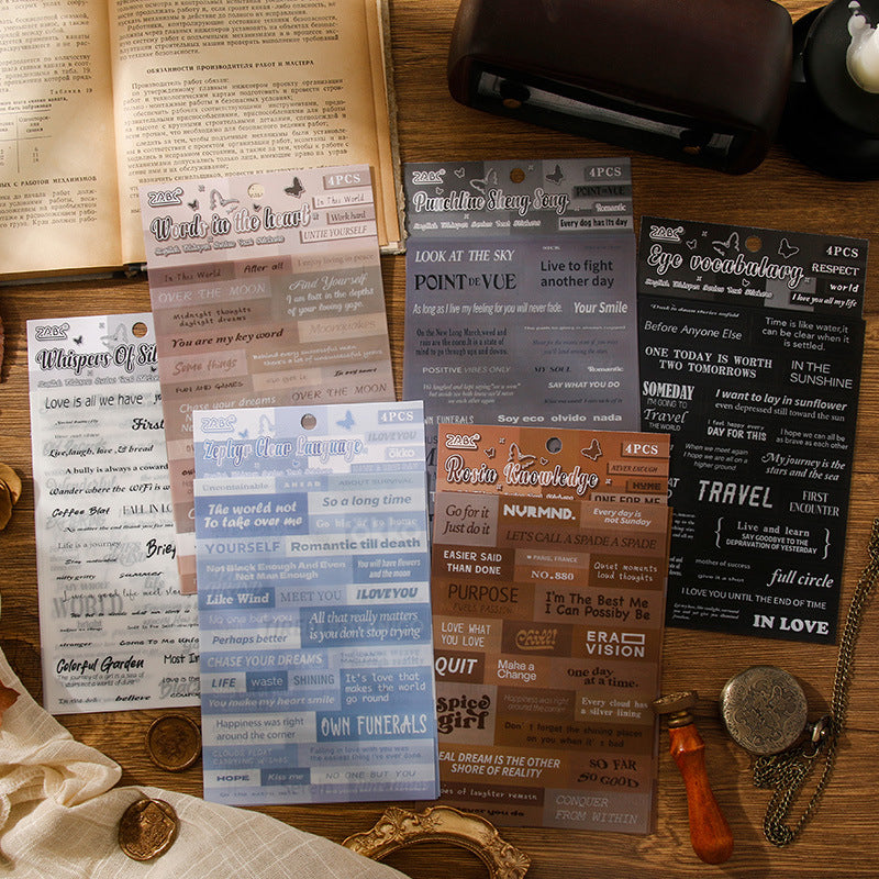 English Talk Series Journaling Stickers