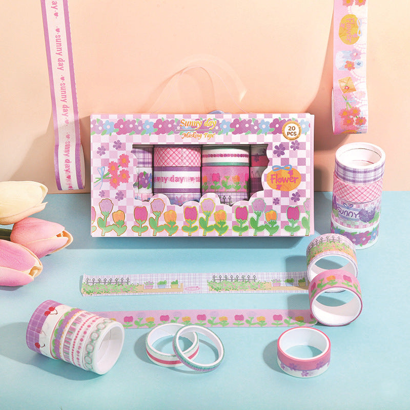 Kawaii and Vintage Washitape 20pcs Box