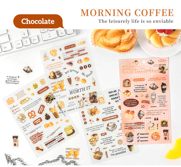 Junk Journaling Deco Stickers (4pcs Set)