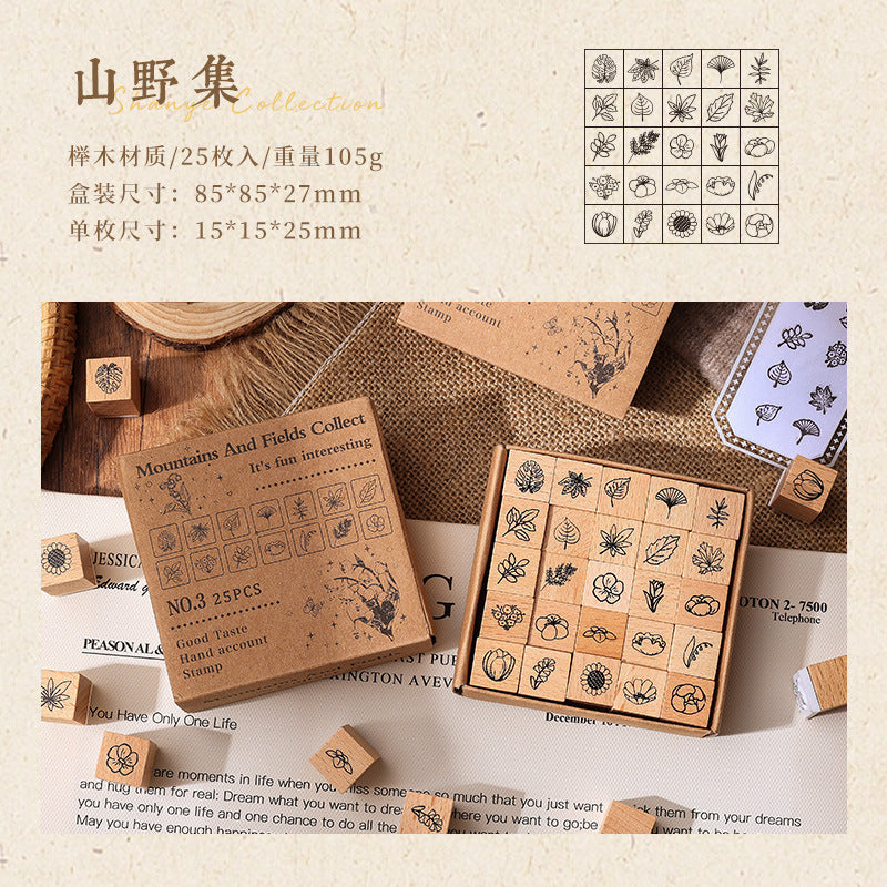 Mini Wooden Journaling Stamp