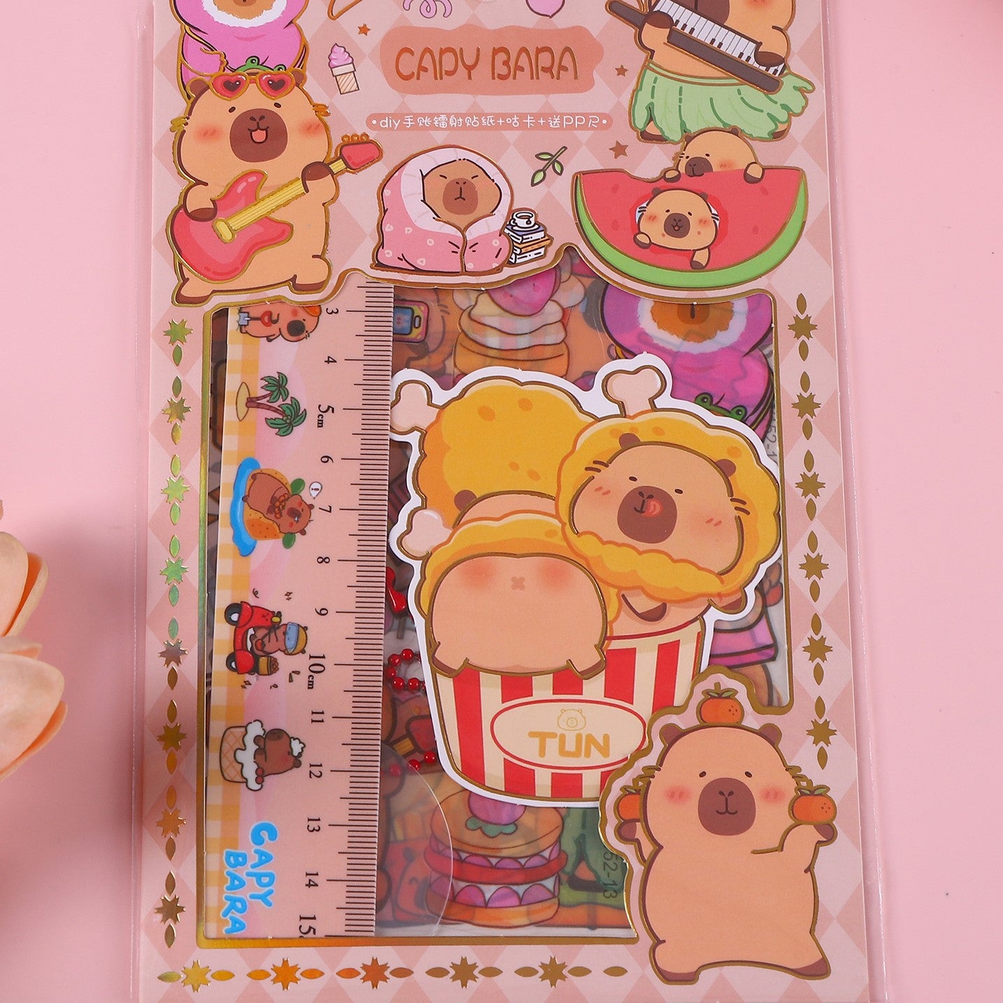 Capybara Keychain Sticker Set
