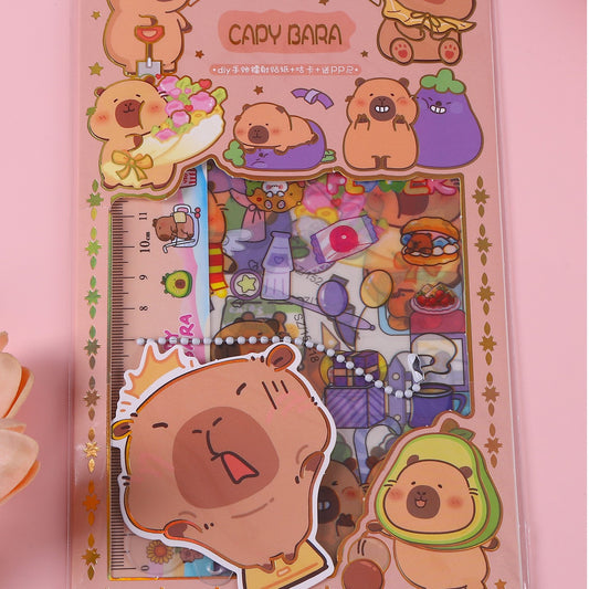 Capybara Keychain Sticker Set