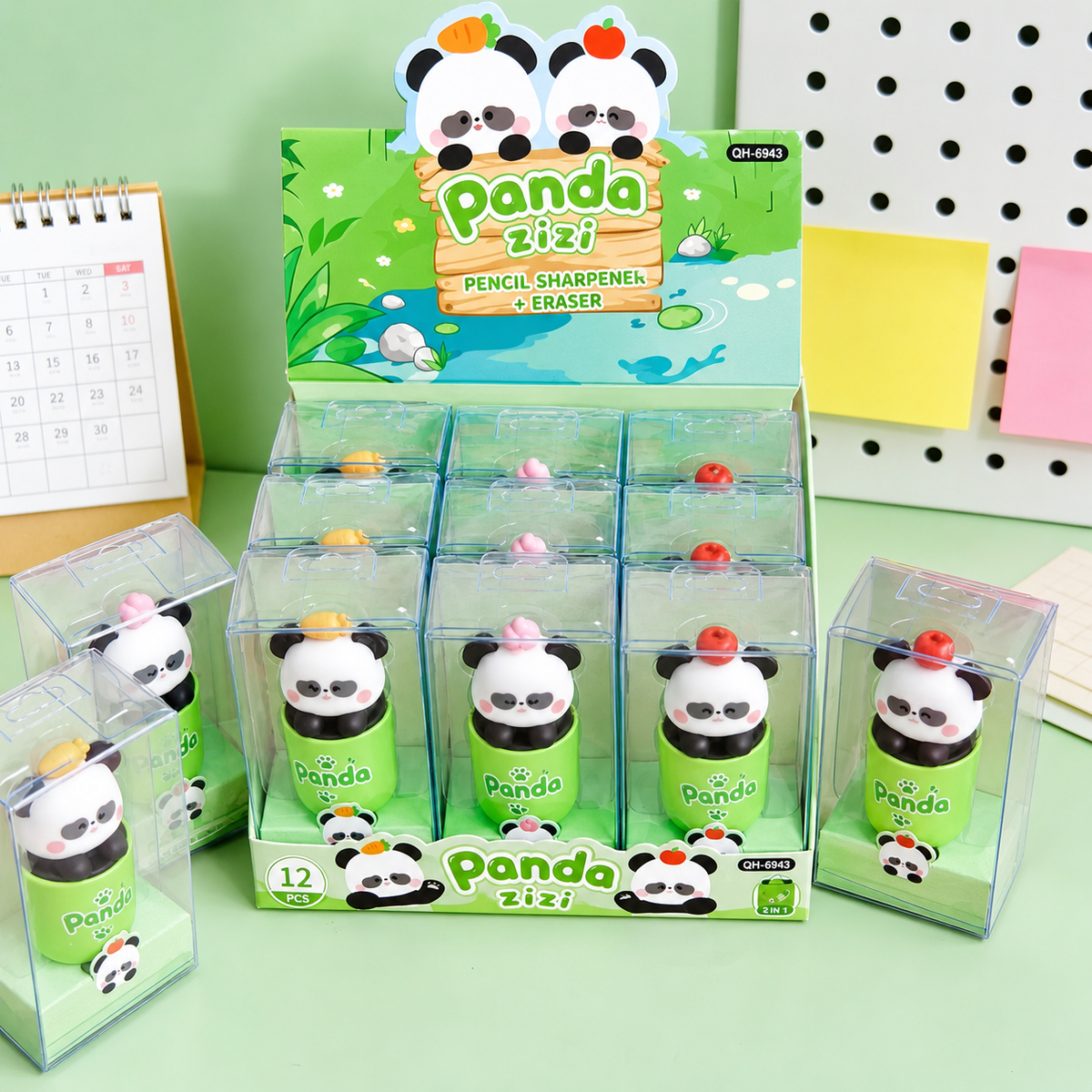Panda Eraser & Sharpener