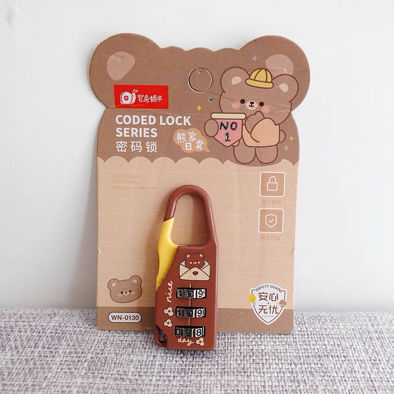 Kawaii Bear Theme Mini Lock