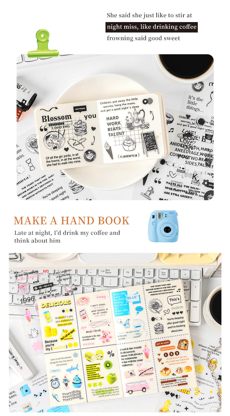 Junk Journaling Deco Stickers (4pcs Set)