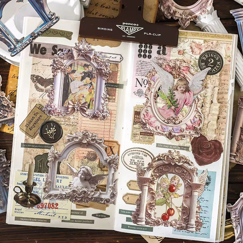 Vintage Journaling Wreath Stickers