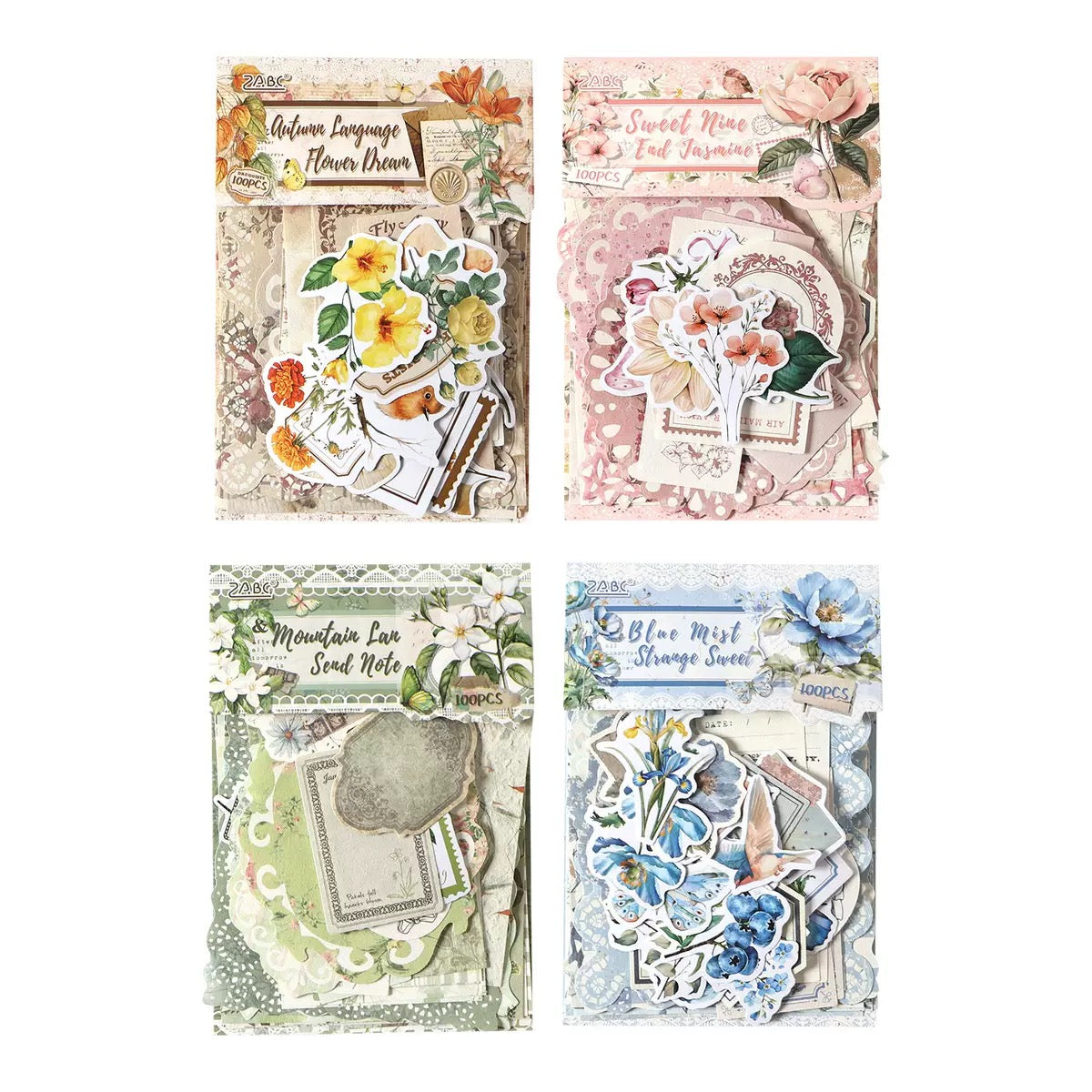 Vintage Journaling 100pcs Sticker Pack