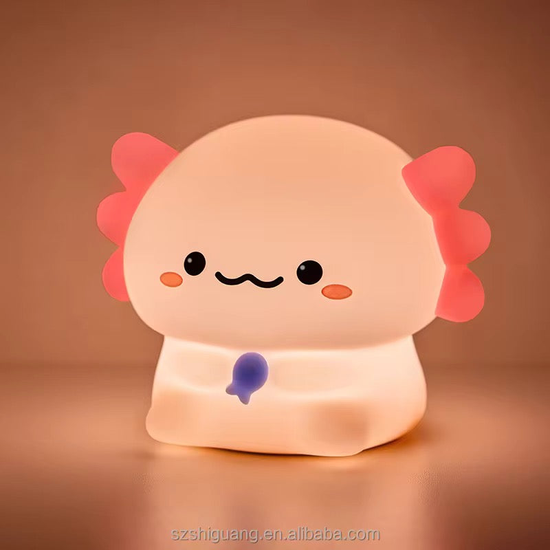 Kawaii Axolotl Silicone Lamp