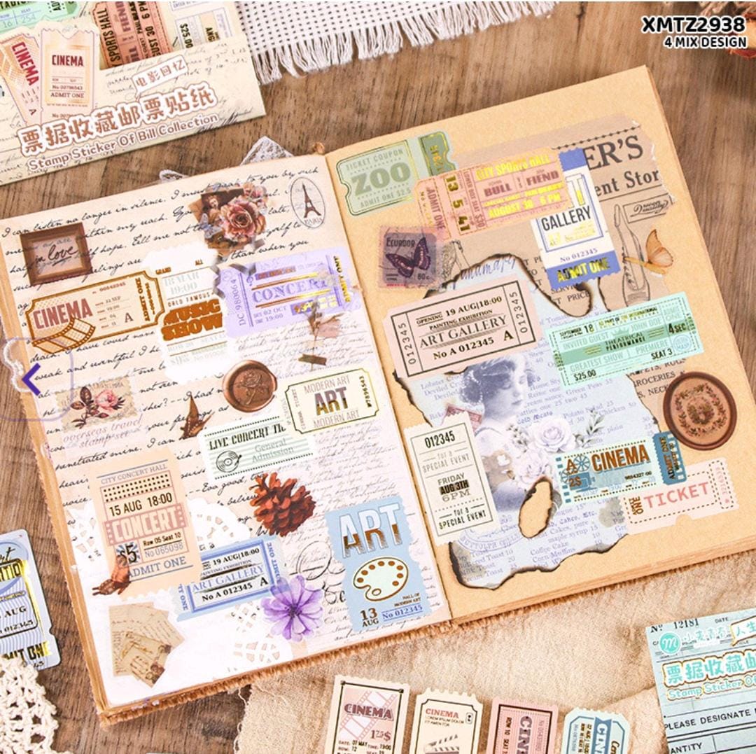 Postal Stamp Journal Sticker