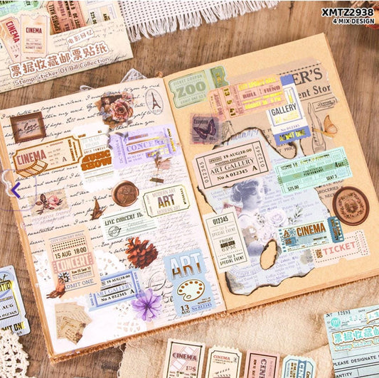 Postal Stamp Journal Sticker