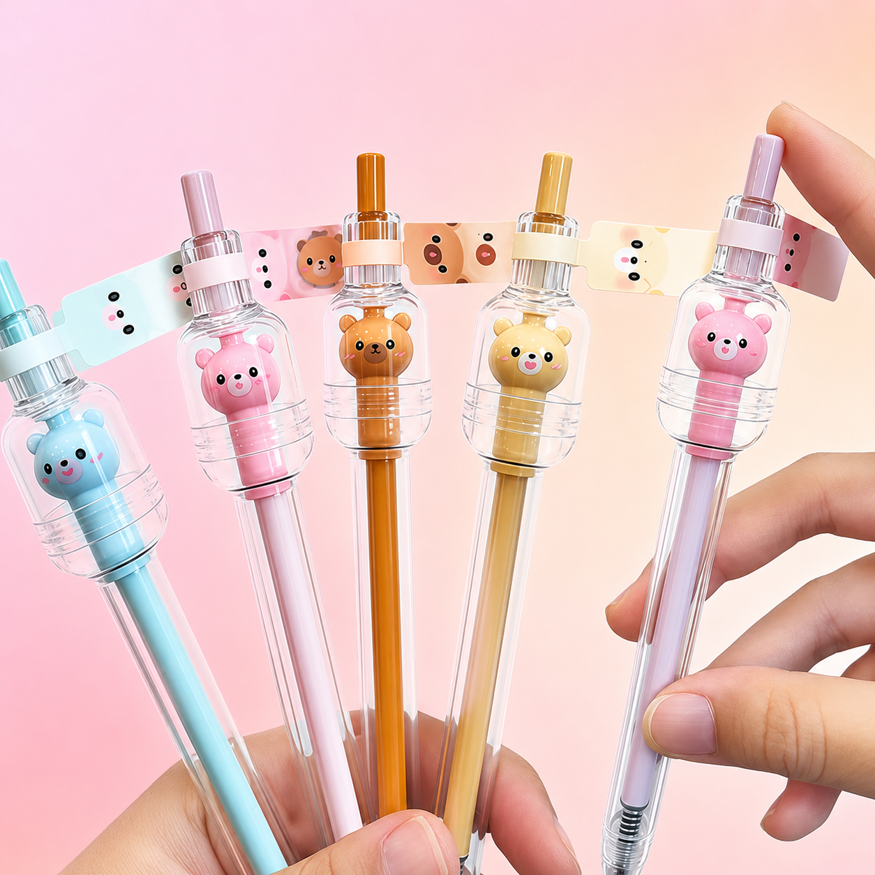 Kawaii Bear Rotating Gel Pen