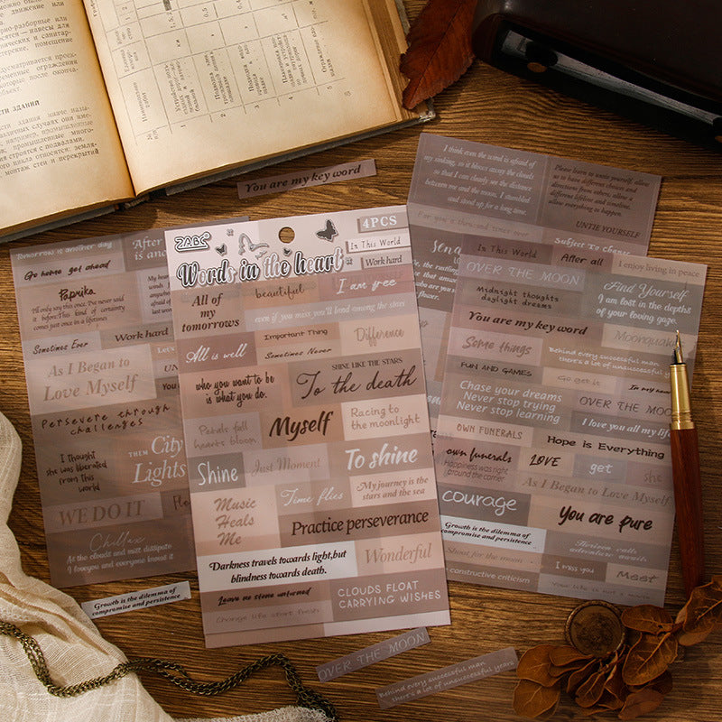 English Talk Series Journaling Stickers