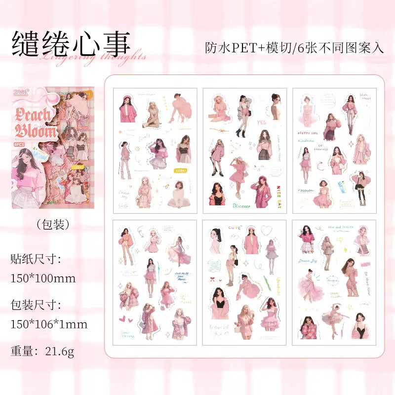 Cozy Girly Deco Sticker Set