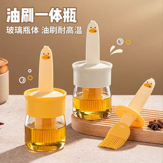 Oil Brush Glass Bottle