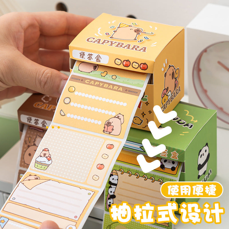 Panda & Capybara Peel Off Sticky Note