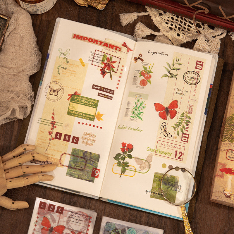 Vintage Sticker Box (100pcs)