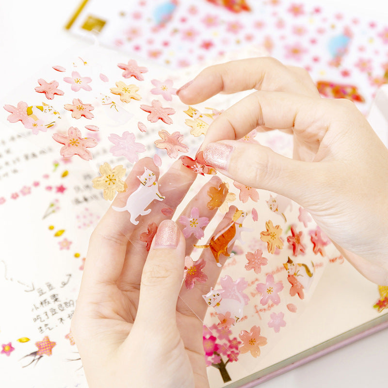 Kitty Blossom Stickers