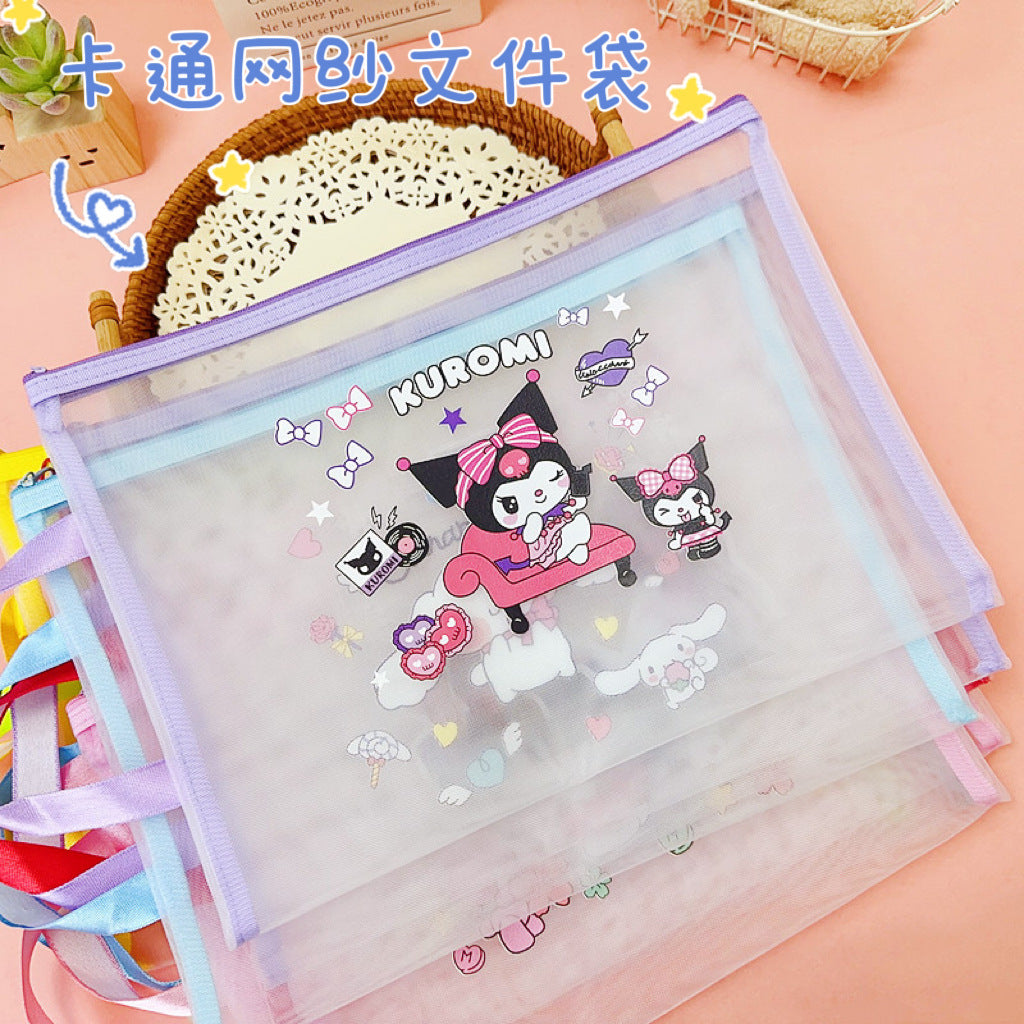 Sanrio Mesh Hand Held Zipper Bag