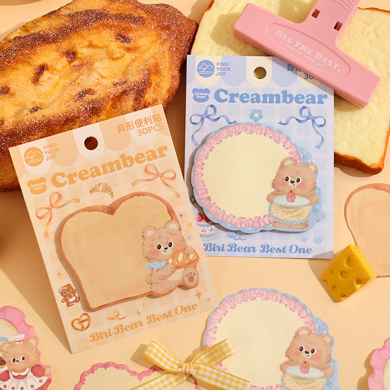 Cream Bear Sticky Notes