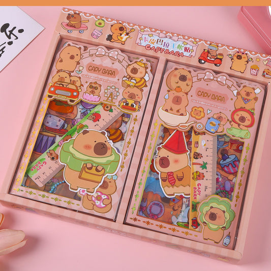 Capybara Keychain Sticker Set