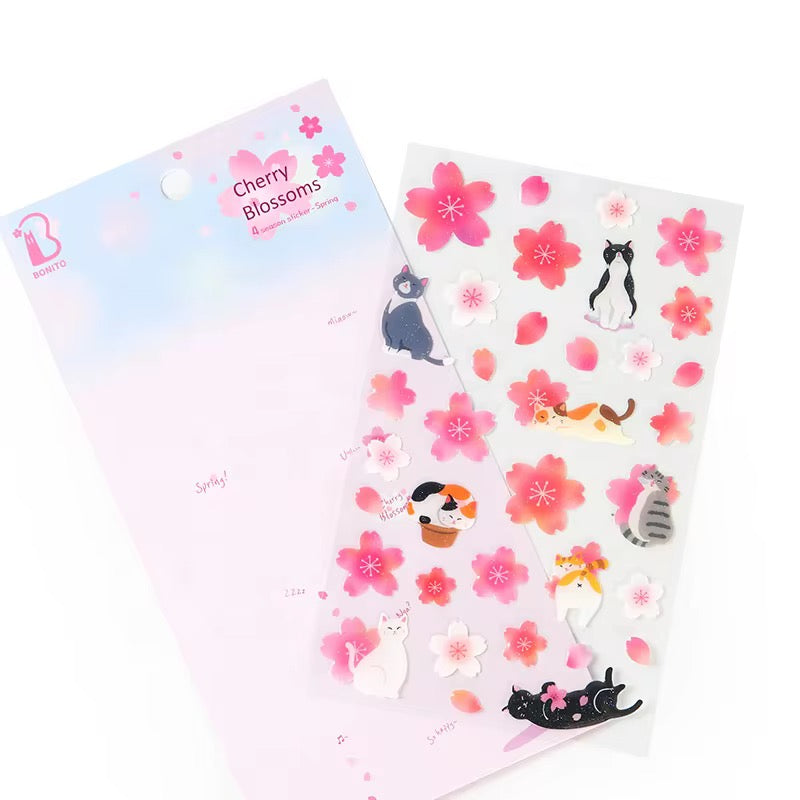 Kitty Blossom Stickers