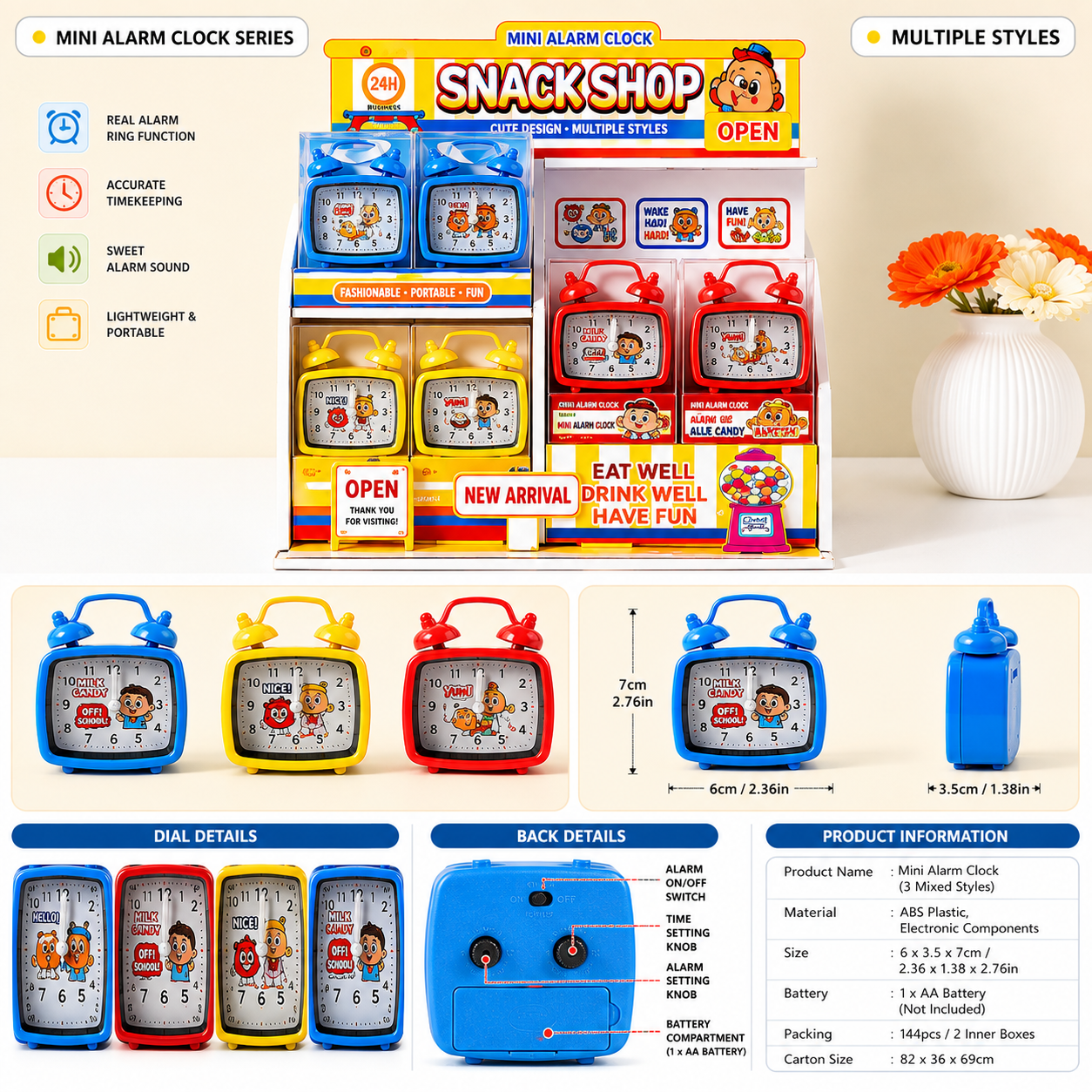 Snack Shop Alarm Clock