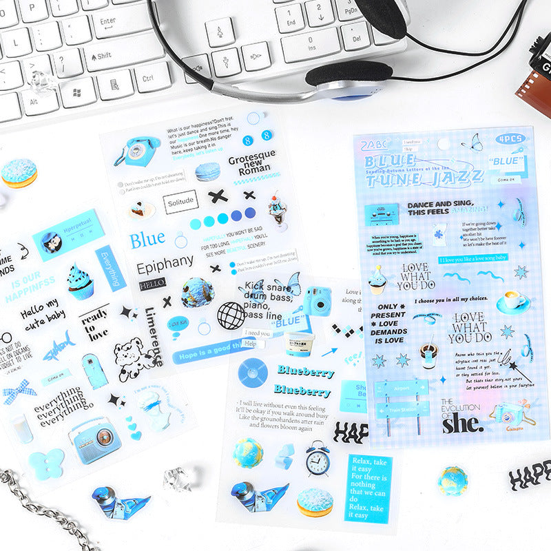 Junk Journaling Deco Stickers (4pcs Set)