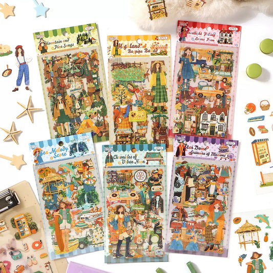 Whimsical Girl Deco Sticker Pack