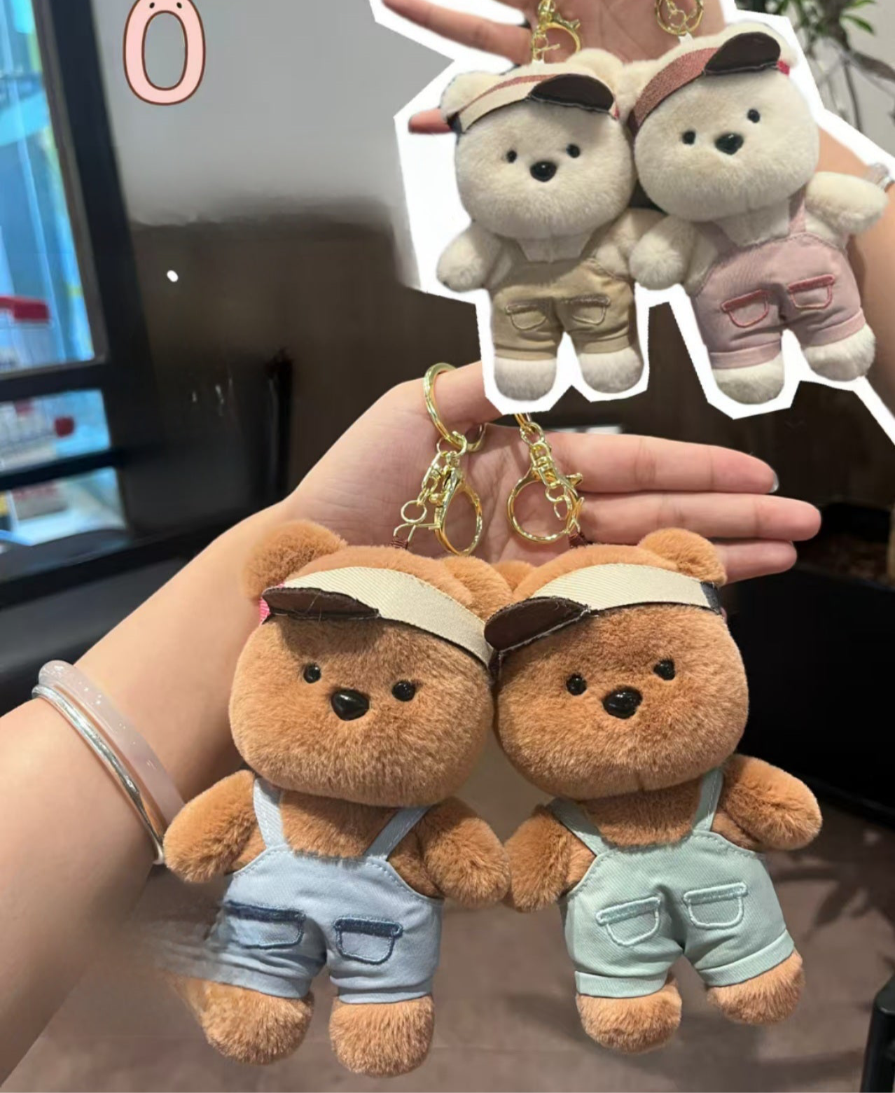 Teddy Boy Plush Keychain