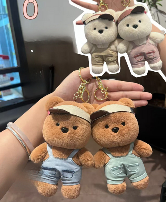 Teddy Boy Plush Keychain
