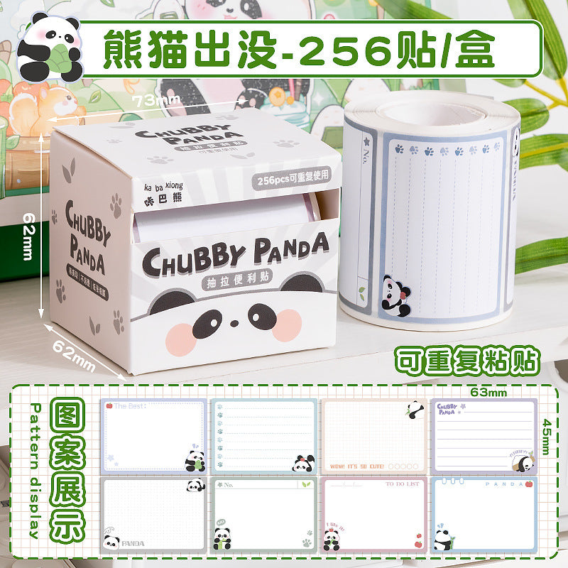 Panda Peel Off Sticky Note Roll