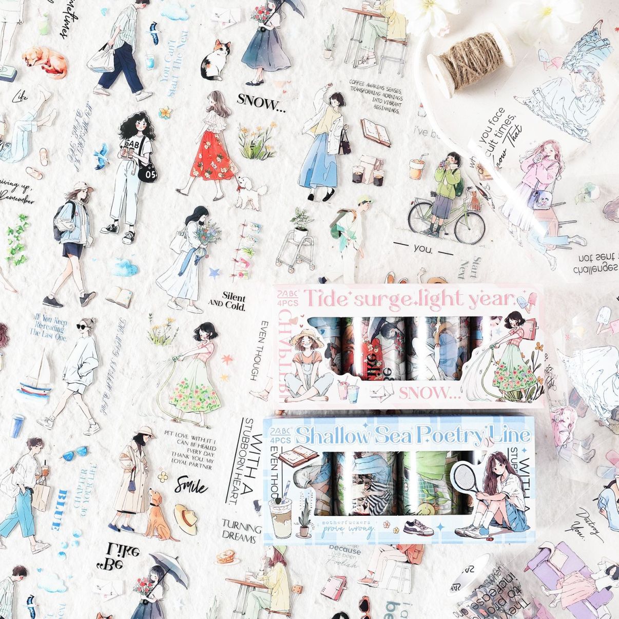 Girl Poetry Life Pet Washitape Roll