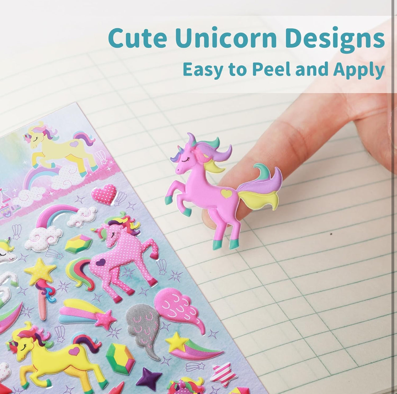 Unicorn Puffy Stickers