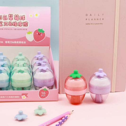 Strawberry Sharpener With Eraser