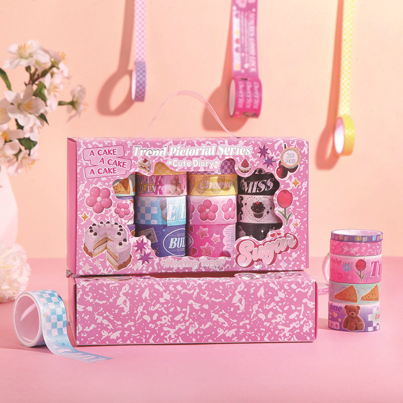 Kawaii and Vintage Washitape 20pcs Box
