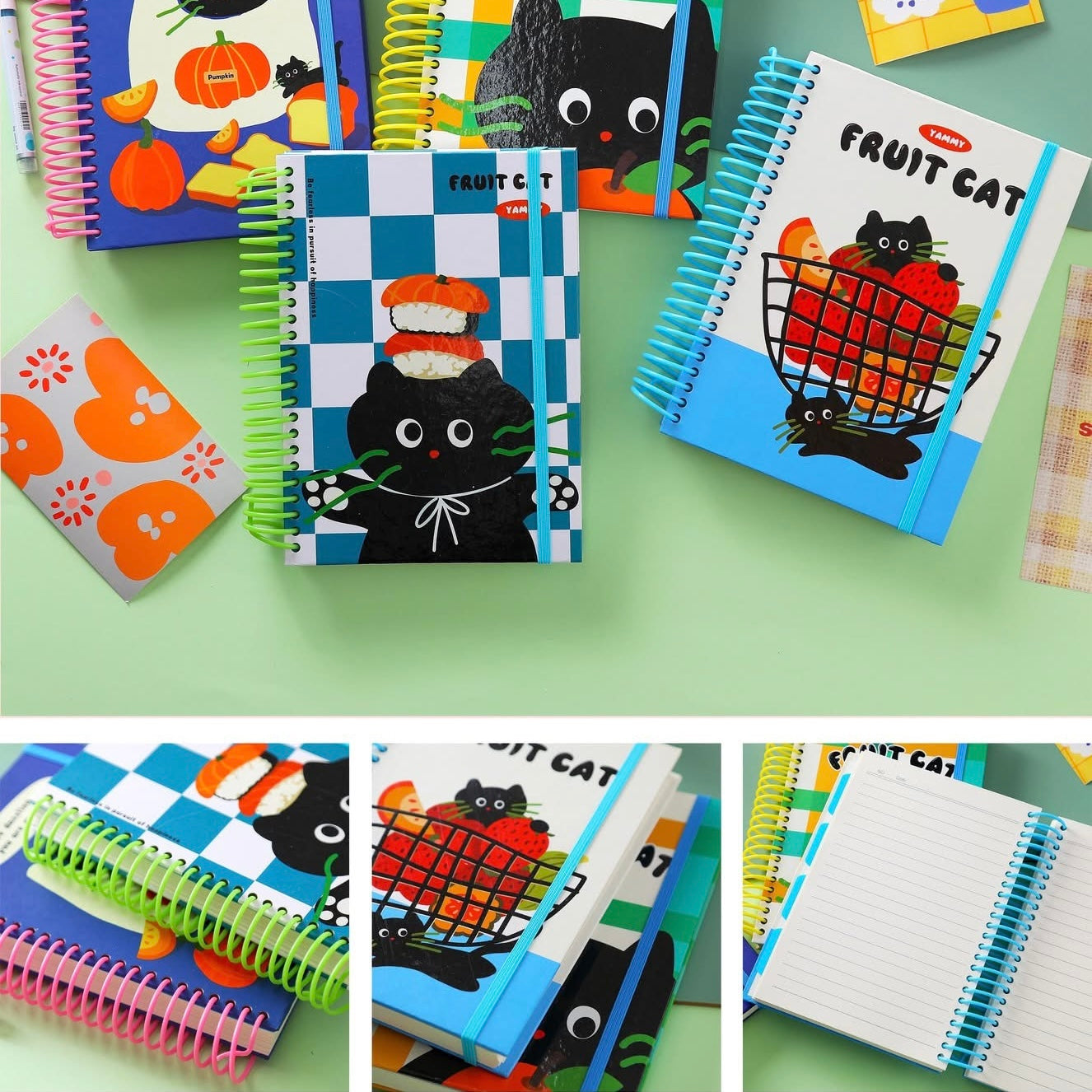 Fruit Cat Spiral Bound Notebook