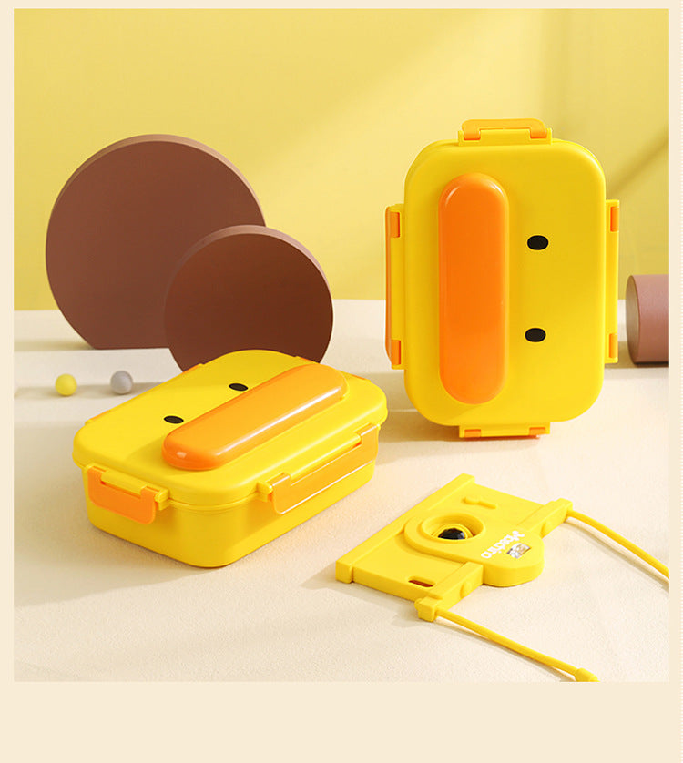 Kawaii Duck Lunch Box With Spoon Set