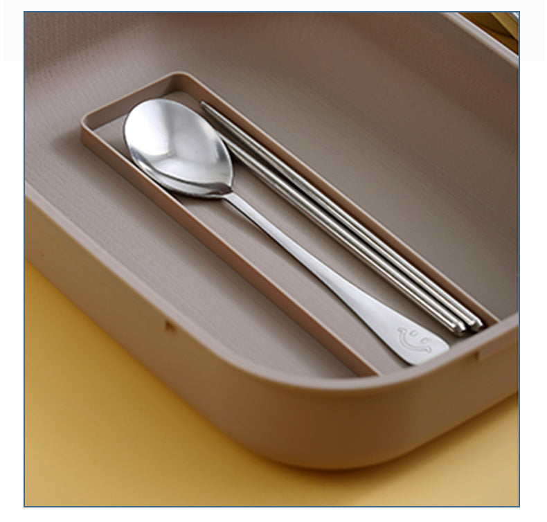 Kawaii Bear Lunch Box With Spoon Set
