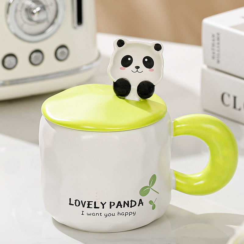 Panda Ceramic Mug With Spoon