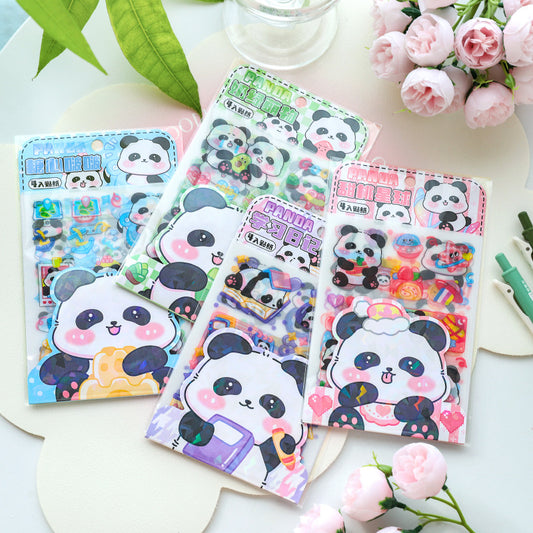 Panda Pet Matte Sticker Set 4 Sheets