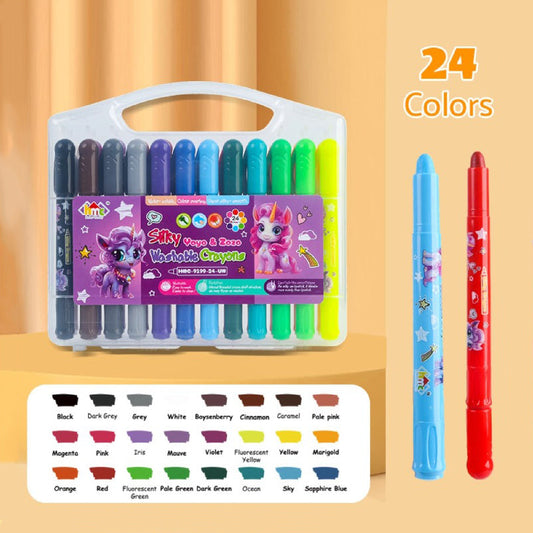 Washable Crayon 24 Pcs Set