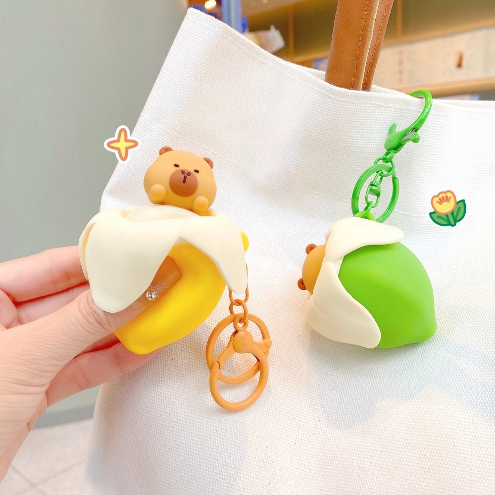 Banana Bear Keychain