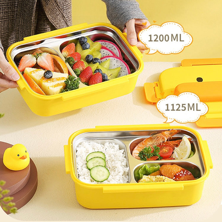 Kawaii Duck Lunch Box With Spoon Set