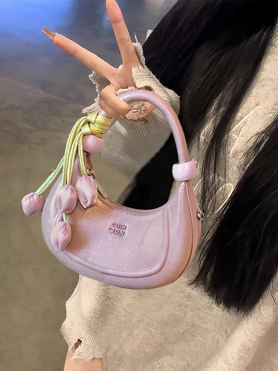 Tulip Solid Box Shoulder Bag
