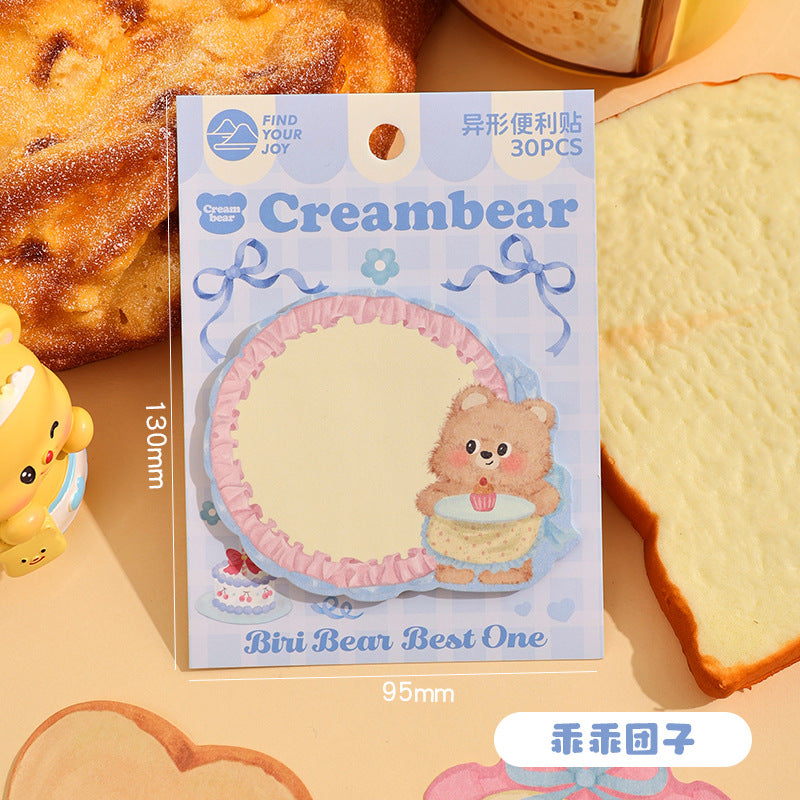 Cream Bear Sticky Notes