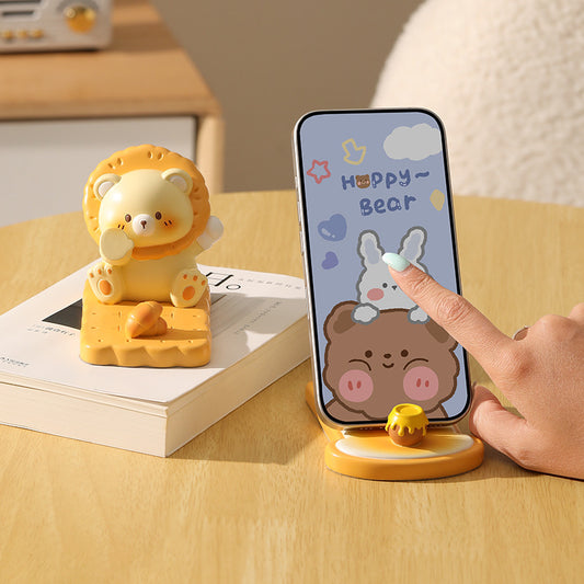 Biscuit Bear Resin Phone Holder