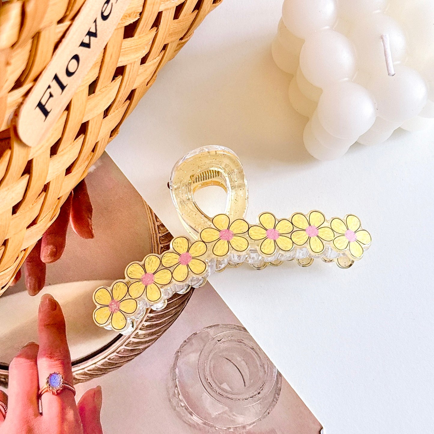 Floral Claw Clips
