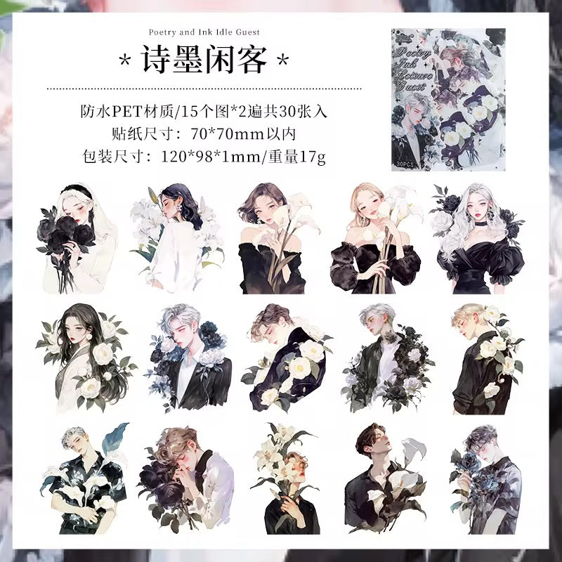 Floral Character Deco Stickers