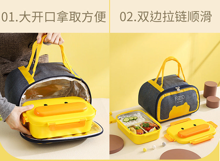 Kawaii Duck Lunch Box With Spoon Set