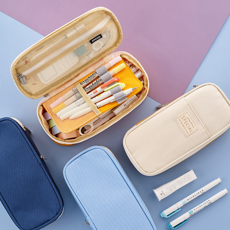 Premium Large Capacity Canvas Pencil Pouch